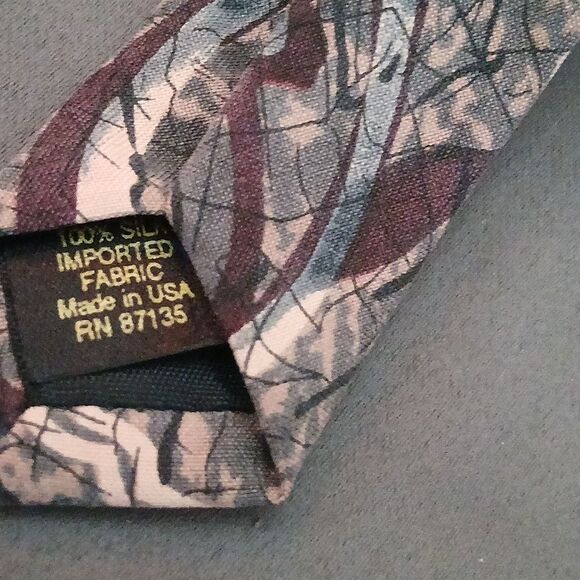 Alexander Llyod brown gray cream color silk tie NWOT - Picture 7 of 7